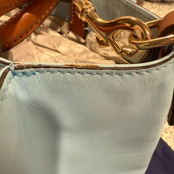 Dooney & Bourke Light Blue Leather Handbag - Picture 15 of 15